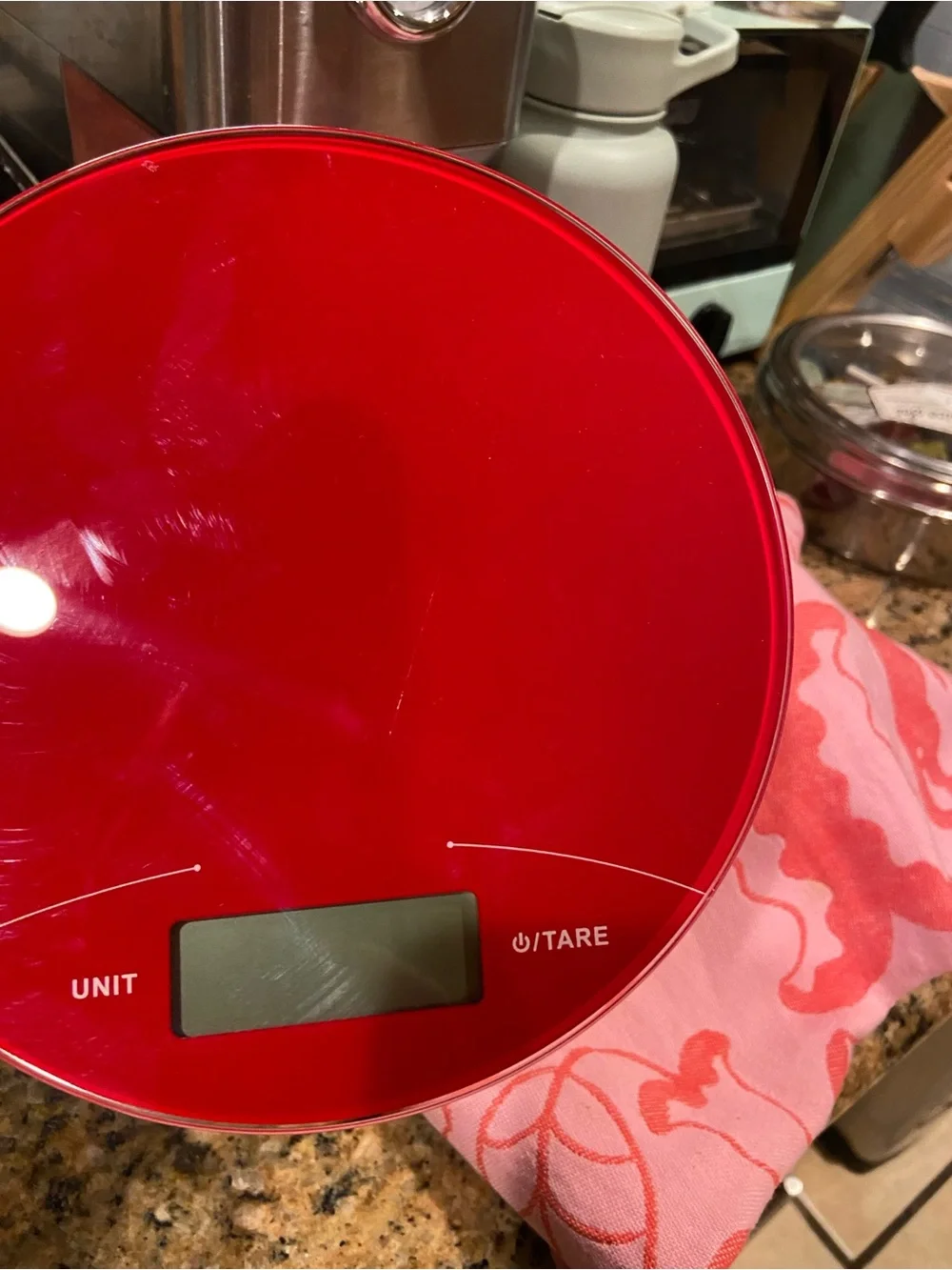 Digital Kitchen Scale in Red